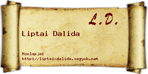 Liptai Dalida névjegykártya